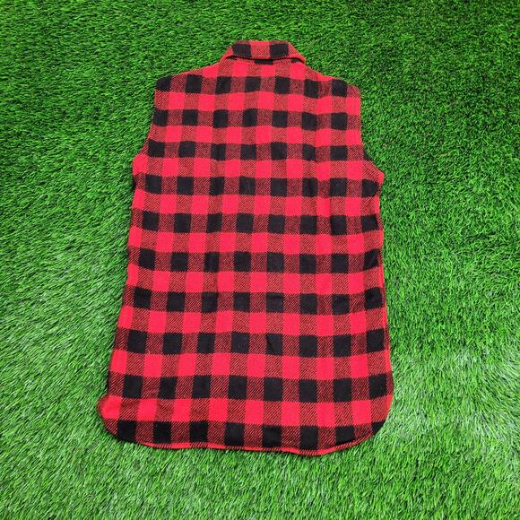 Vintage Woolrich Cutt-off Shirt Small 18x27 Buffalo Plaid - Picture 2 of 10
